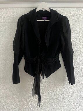 Sharon Wauchob Silk Detail Victorian Style Blazer